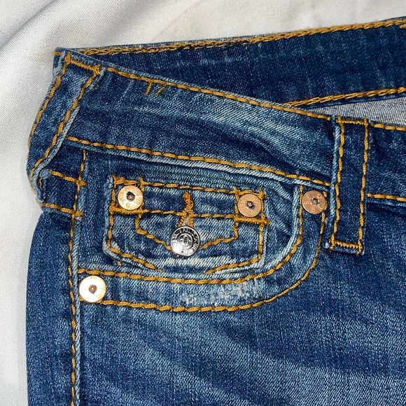 New True Religion Bootcut Flap Pocket Big T Sailing Reef Size 26 - Picture 2 of 10